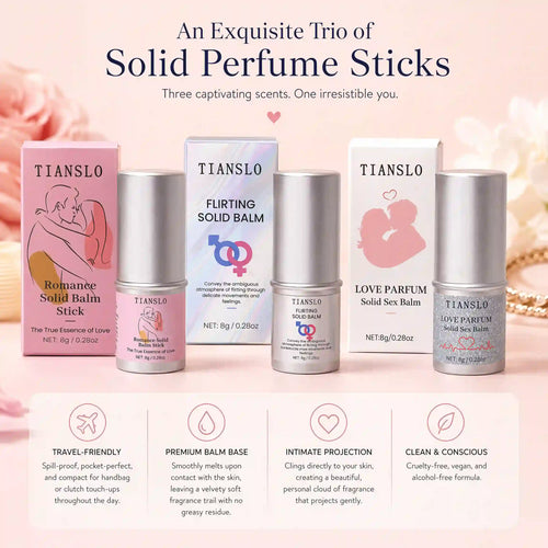 Solid Perfume Balm Stick Trio | Portable Travel Fragrance Set