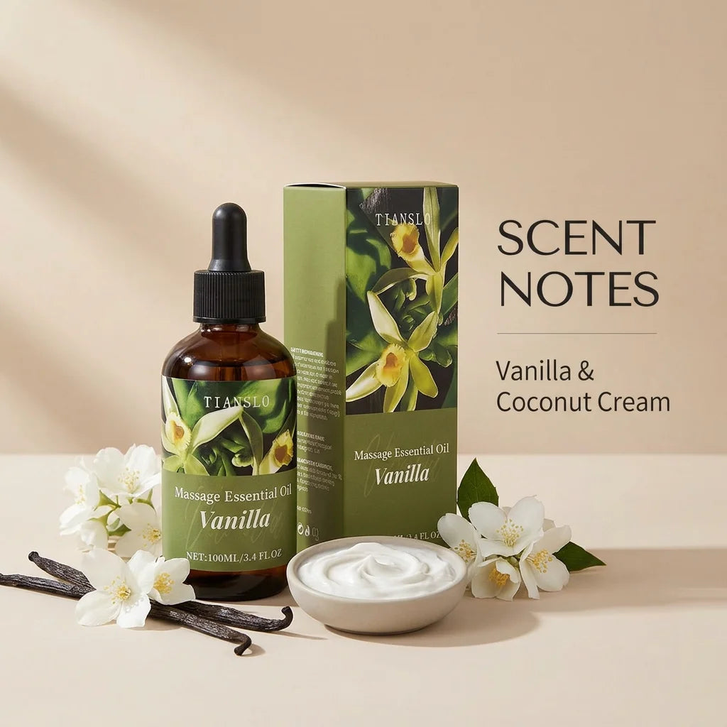 Vanilla Massage Essential Oil | Deep Hydration & Aromatherapy