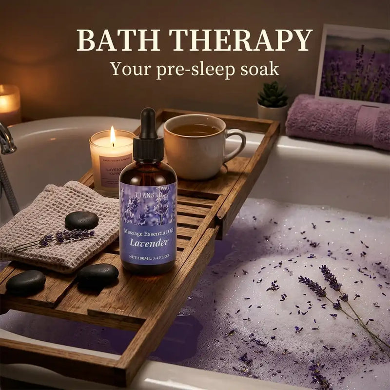 Lavender Massage Essential Oil | Restful Sleep & Calming Aromatherapy