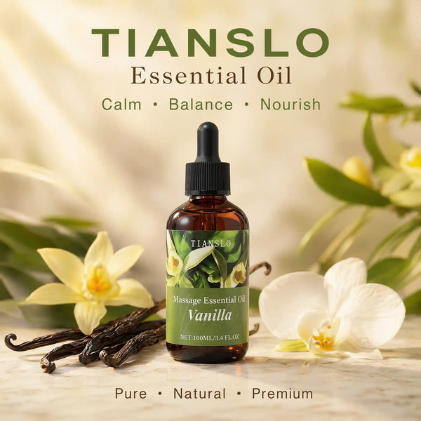 Vanilla Massage Essential Oil | Deep Hydration & Aromatherapy
